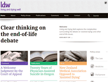 Tablet Screenshot of livinganddyingwell.org.uk
